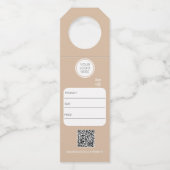 Kleinhandels Logo Fles Hanger Labels (Voorkant)