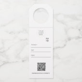 Kleinhandels Logo Fles Hanger Labels (Voorkant)