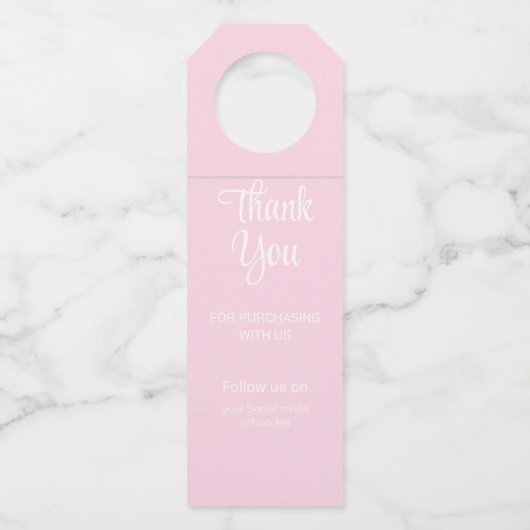 Kleinhandelslogo Fles Hanger Labels (Achterkant)