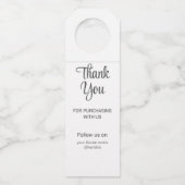 Kleinhandelslogo Fles Ophanglabels Flessenhanger (Achterkant)