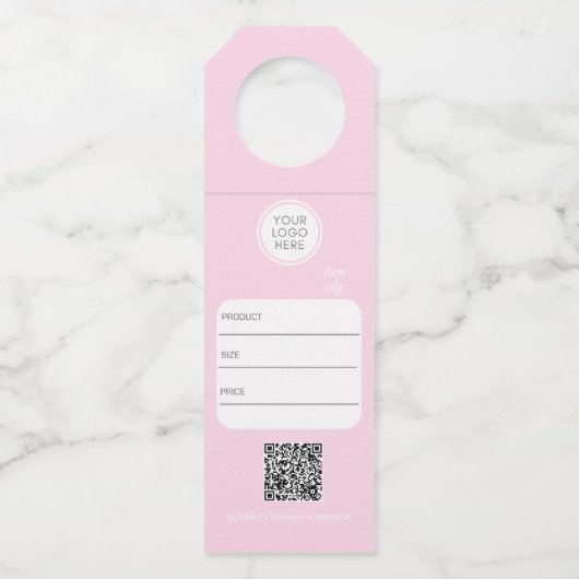 Kleinhandelslogo Fles Ophanglabels Flessenhanger (Voorkant)