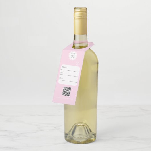 Kleinhandelslogo Fles Ophanglabels Flessenhanger (Schuin)