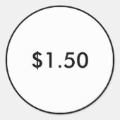 Kleinhandelsprijs Label Classy Zwart-wit (Voorkant)