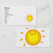 KLEINKEURIGE SUNSHINE SUN HAPPY SUMMER VISITEKAARTJE (Voorkant / Achterkant)
