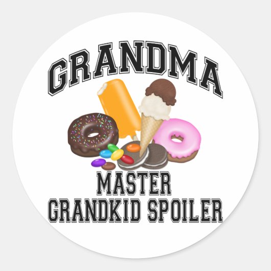 Kleinkind Bederf Oma Ronde Sticker (Voorkant)