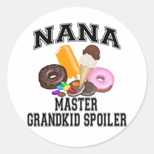 Kleinkind Bederver Oma Ronde Sticker (Voorkant)