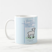 Kleinkind Doop Blau Lam Persoonlijk Koffiemok (Links)