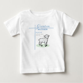 Kleinkind Doop Blauwe Jongen Lam Geschenk