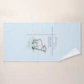 Kleinkind Doop Blauwe Lam Persoonlijk Badhanddoek (Badhanddoek)