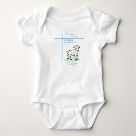 Kleinkind Doop Blauwe Lam Persoonlijk Romper