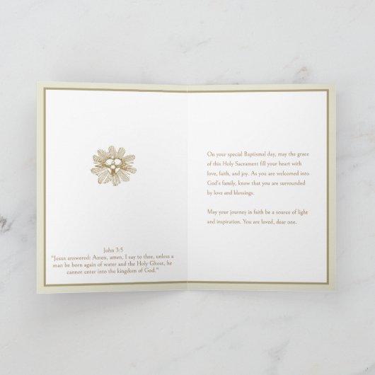 Kleinkind doop doop grootouder kaart (Binnen)