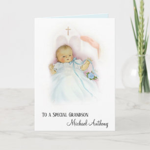 Kleinkind Doopfeest Baby Jongen Doop Zegen Kaart