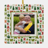 Kleinkind Foto Kerst Ornament (Voorkant)