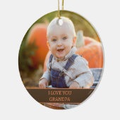 Kleinkind Grootvader Halloween Foto Keramisch Ornament (Links)