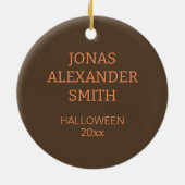 Kleinkind Grootvader Halloween Foto Keramisch Ornament (Achterkant)