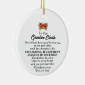 Kleinkind kerstcadeau van grootouders keramisch ornament (Rechts)