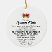 Kleinkind kerstcadeau van grootouders keramisch ornament (Voorkant)