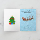 Kleinkind Kerstmis Kaart Kerstman Lijst met Foto (Binnen)