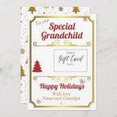 Kleinkind Kerstmis Vakantie Gift Kaart Houder (Voorkant / Achterkant)