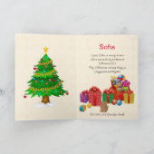 Kleinkind Naam Sinterklaas Kerstmis Personaliseren Feestdagen Kaart (Binnen)