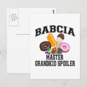 Kleinkind Spoiler Babcia Briefkaart (Voorkant / Achterkant)