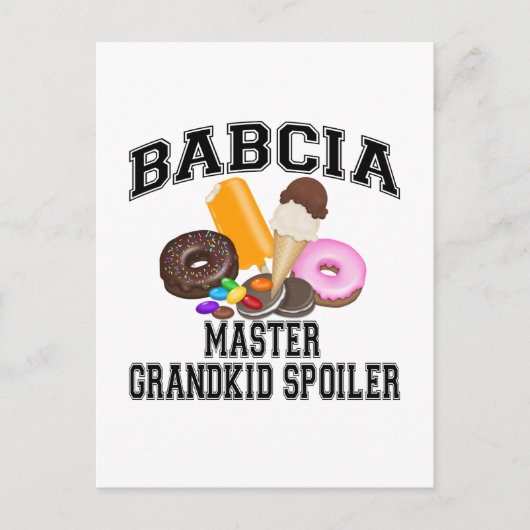 Kleinkind Spoiler Babcia Briefkaart (Voorkant)