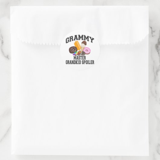 Kleinkind Spoiler Grammy Ronde Sticker (Tas)