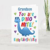 Kleinkind Valentijnsdag Dinosaurus Kaart (Voorkant)