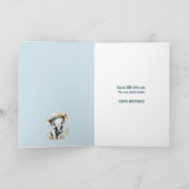 Kleinkind verjaardag bericht schattige olifant saf kaart (Binnen)