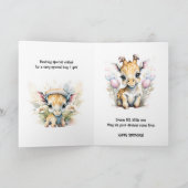 Kleinkind verjaardagsbericht giraffe safari oerwou kaart (Binnen)