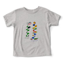 Kleinkinder Shirt mit zwei bunten lustigen Figuren