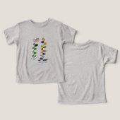 Kleinkinder Shirt mit zwei bunten lustigen Figuren (Ontwerp Voorkant & Achterkant)