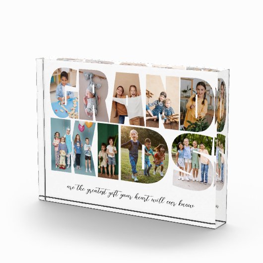 Kleinkinderen 9 Fotocollage, Cadeau voor grootoude Fotoblokken (Rechts)