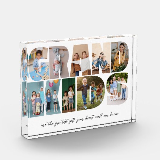 Kleinkinderen 9 Fotocollage, Cadeau voor grootoude Fotoblokken (Links)