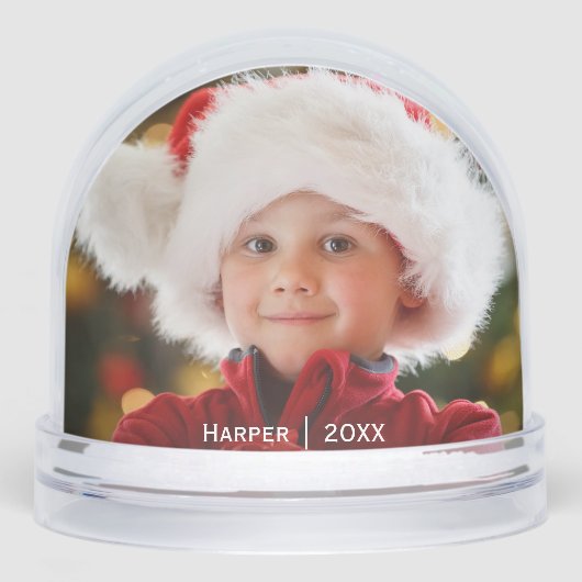 Kleinkinderen bewaren foto voor grootouders sneeuwbol (Voorkant)