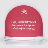 Kleinkinderen bewaren foto voor grootouders sneeuwbol (Achterkant)