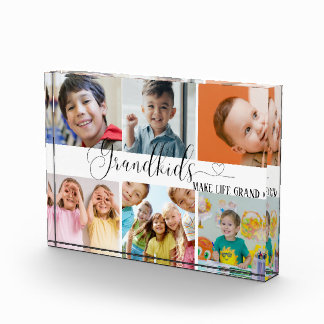 Kleinkinderen collage voor oma cadeau fotoblokken