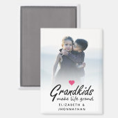Kleinkinderen Foto Keepsake Grootouders Day Gift Magneet (Voorkant / Achterkant)
