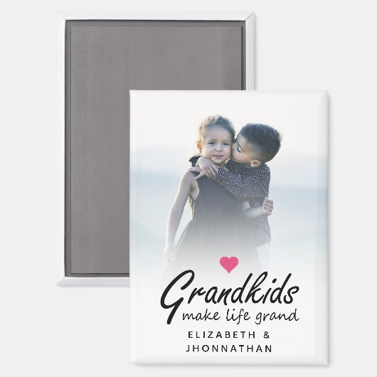 Kleinkinderen Foto Keepsake Grootouders Day Gift Magneet (Voorkant / Achterkant)