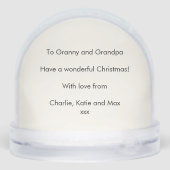 Kleinkinderen Foto voor Grootouders - Kerst Sneeuwbol (Achterkant)