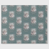 Kleinkinderen Foto Vrolijk Kerstfeest Oma Groen Cadeaupapier (Vlak)