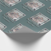 Kleinkinderen Foto Vrolijk Kerstfeest Oma Groen Cadeaupapier (Hoek)