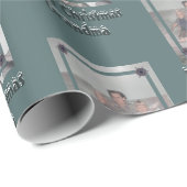 Kleinkinderen Foto Vrolijk Kerstfeest Oma Groen Cadeaupapier (Rol Hoek)