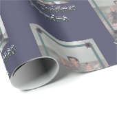 Kleinkinderen Foto Vrolijk Kerstfeest Oma Paarse Cadeaupapier (Rol Hoek)