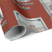 Kleinkinderen Foto Vrolijk Kerstfeest Oma Rood Cadeaupapier (Rol Hoek)