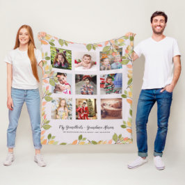 KLEINKINDEREN FOTOCADEAUS - HERFSTBLADEREN FLEECE DEKEN