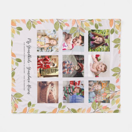 KLEINKINDEREN FOTOCADEAUS - HERFSTBLADEREN FLEECE DEKEN (Voorkant (Horizontaal))