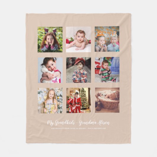 KLEINKINDEREN FOTOCADEAUS - Perzik Fleece Deken (Voorkant)