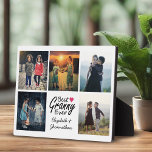 Kleinkinderen Fotocollage Beste oma ooit Gift Fotoplaat<br><div class="desc">Heerlijk Oma met onze kleinkinderen Fotocollage Beste oma ooit Gift Plaque! Deze prachtige cadeauplaat is voorzien van het hartverwarmende citaat "Best Granny Ever" met een schattig heet roze hart icoon ernaast. Onder het citaat, personaliseer het met de namen van de kleinkinderen. Rondom het citaat, creëer een mooie 5-foto collage van...</div>