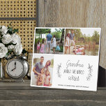 Kleinkinderen fotocollage oma fotoplaat<br><div class="desc">Familie foto collage met een doordachte offerte keepsake cadeau voor oma.</div>